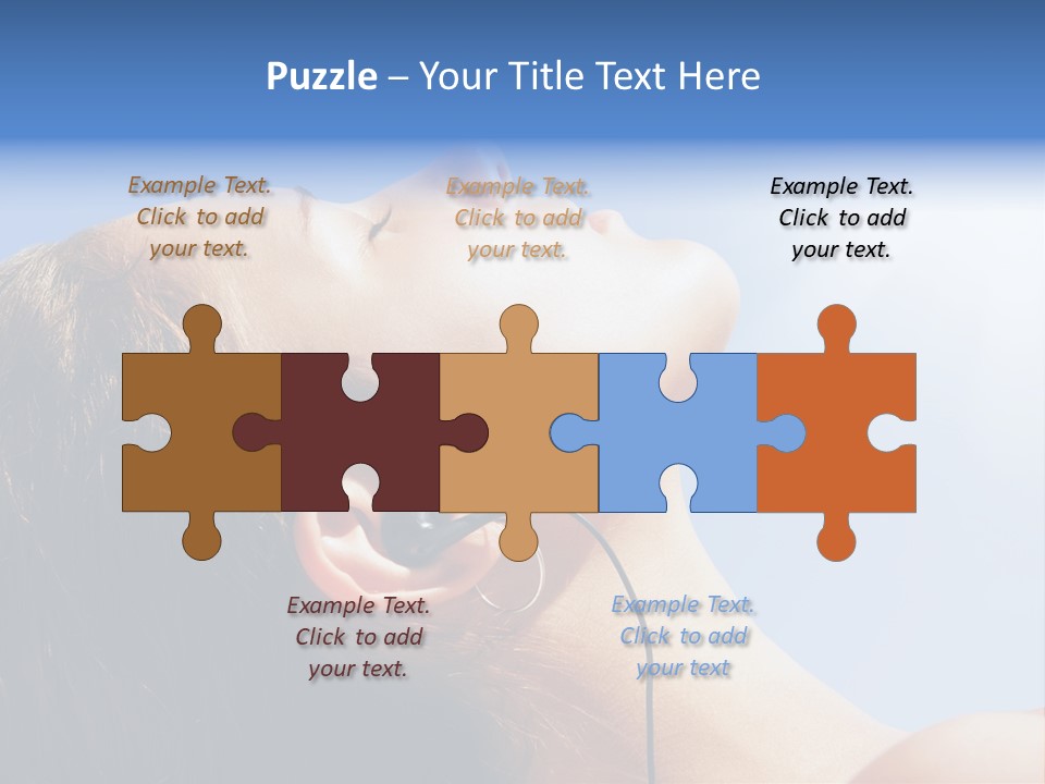 Alone Sunbathe Pleasure PowerPoint Template