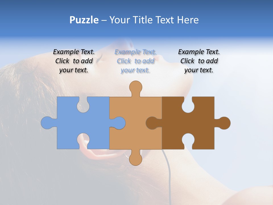 Alone Sunbathe Pleasure PowerPoint Template