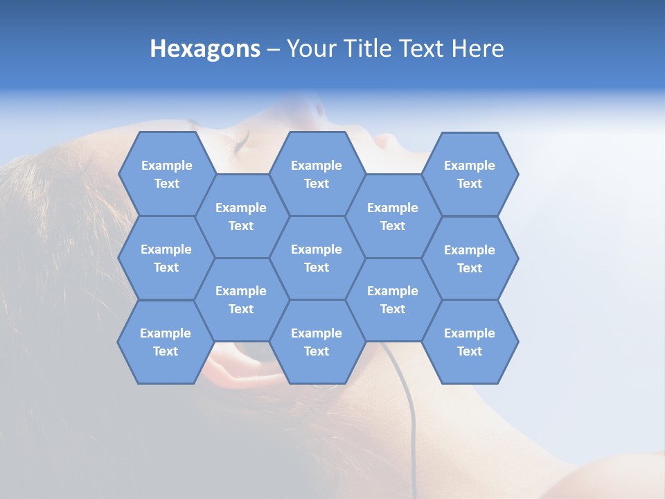 Alone Sunbathe Pleasure PowerPoint Template