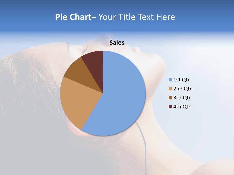 Alone Sunbathe Pleasure PowerPoint Template