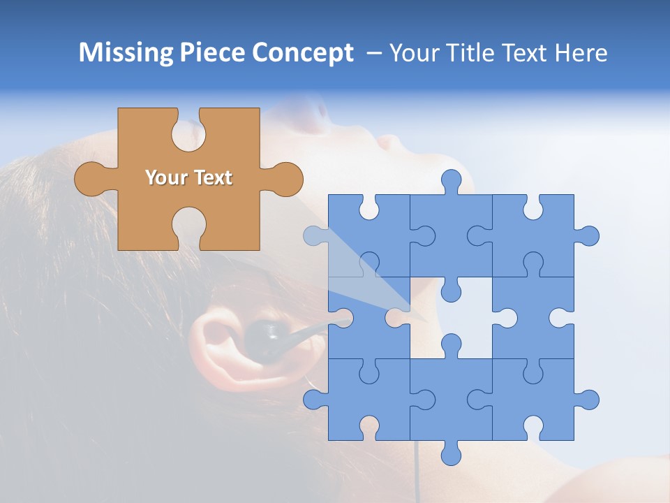 Alone Sunbathe Pleasure PowerPoint Template