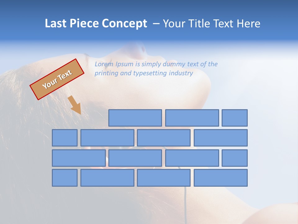 Alone Sunbathe Pleasure PowerPoint Template