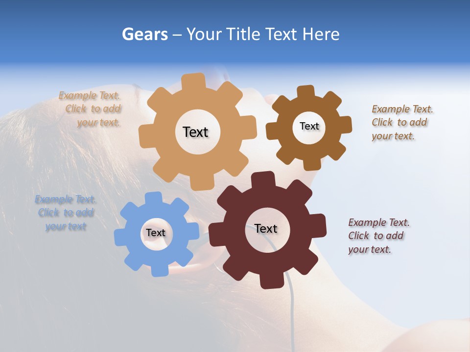 Alone Sunbathe Pleasure PowerPoint Template