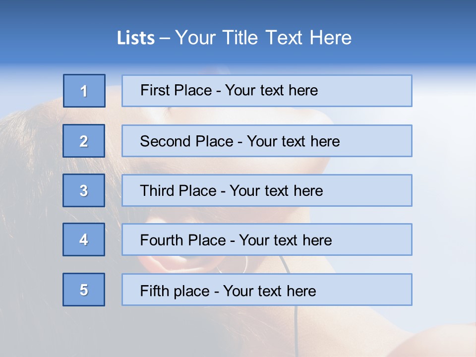 Alone Sunbathe Pleasure PowerPoint Template