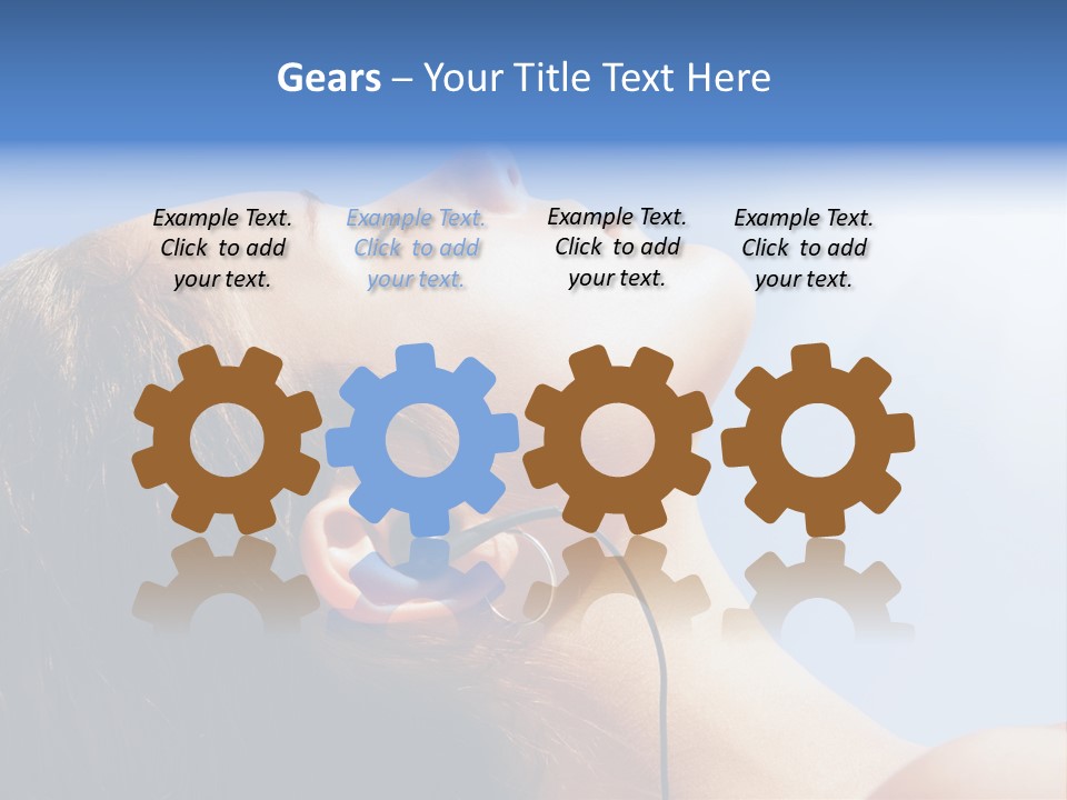 Alone Sunbathe Pleasure PowerPoint Template