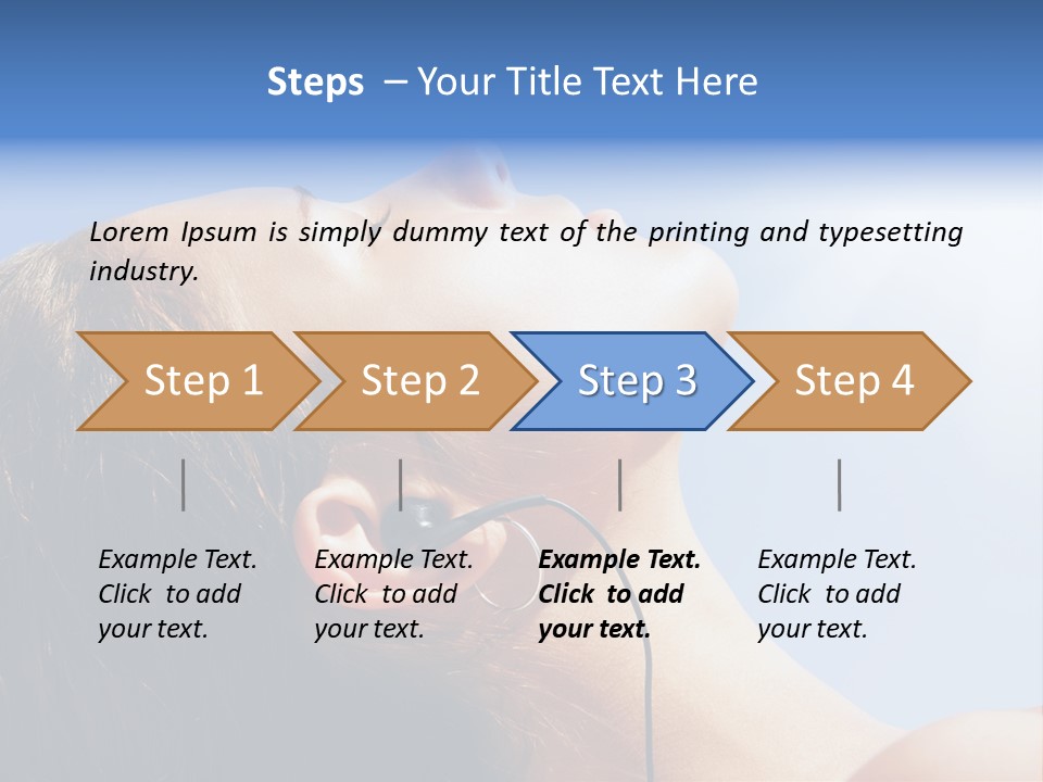 Alone Sunbathe Pleasure PowerPoint Template