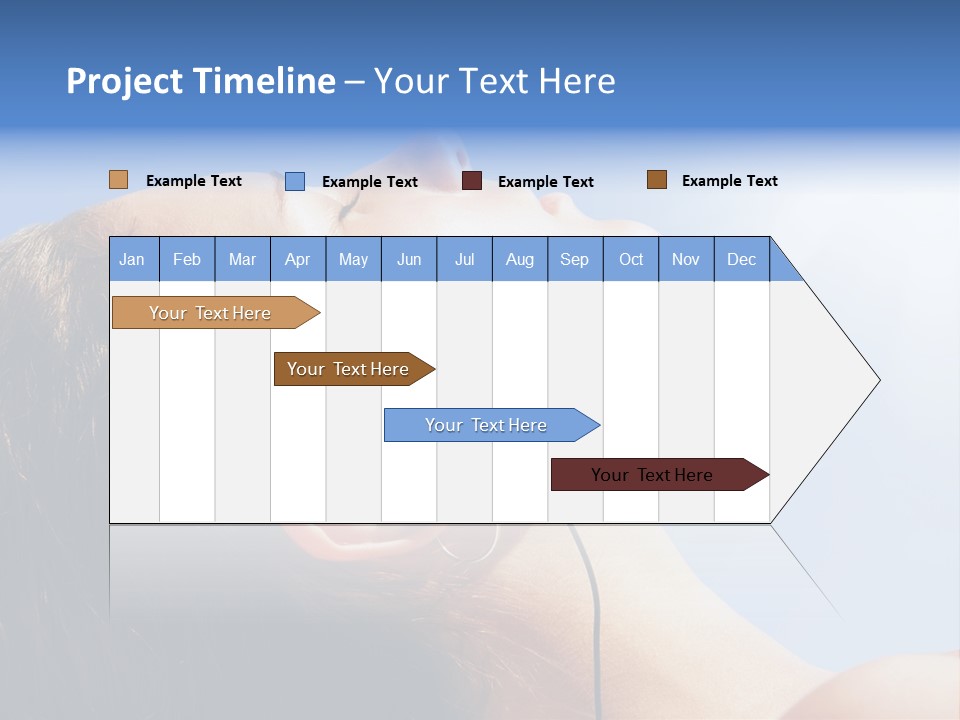 Alone Sunbathe Pleasure PowerPoint Template