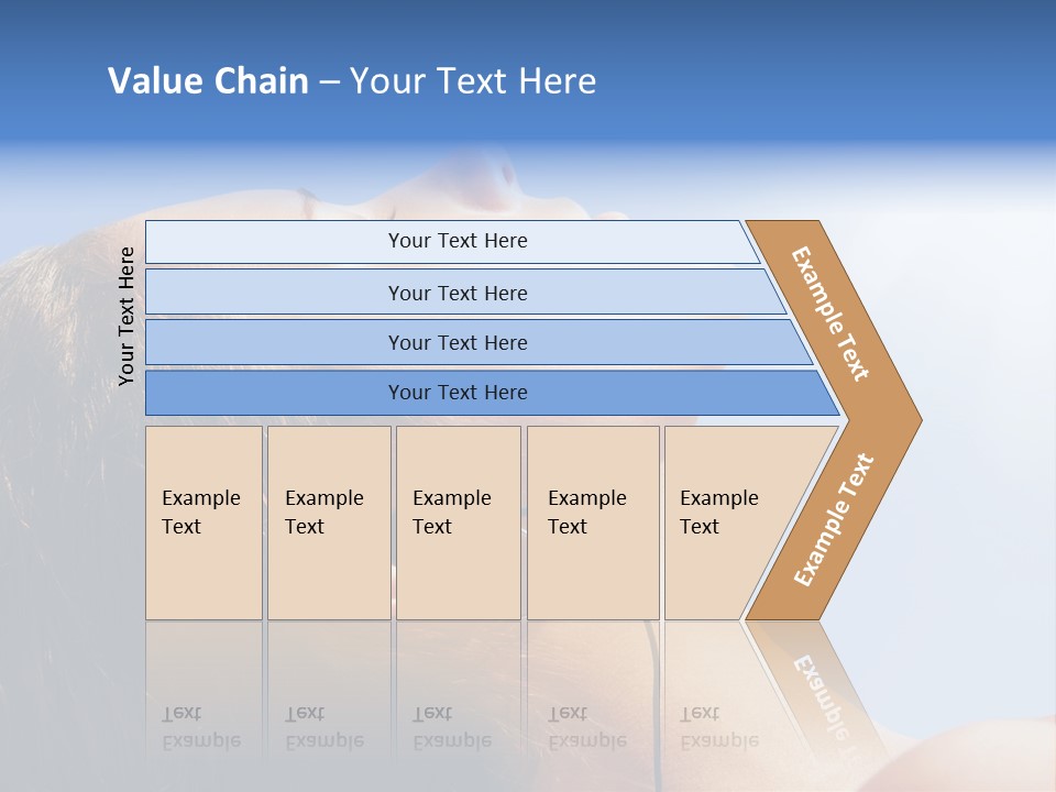Alone Sunbathe Pleasure PowerPoint Template