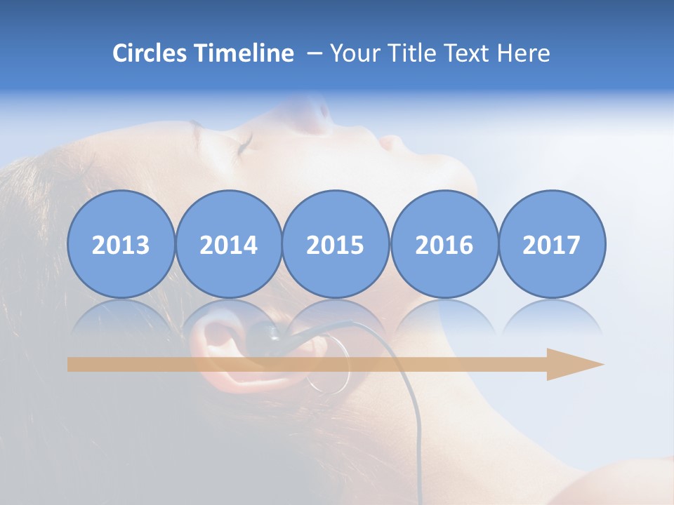 Alone Sunbathe Pleasure PowerPoint Template