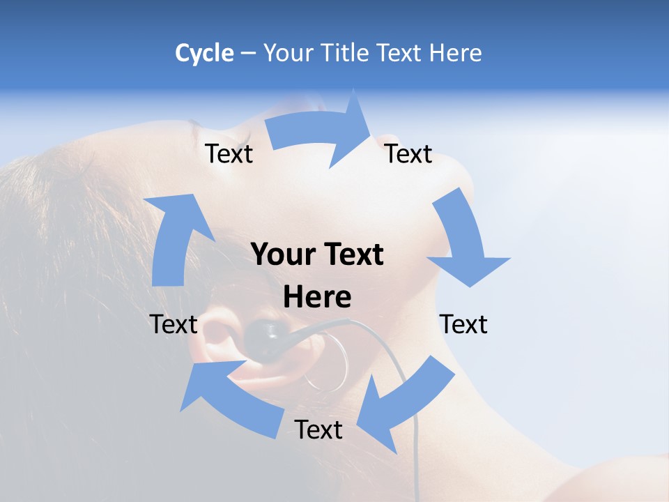 Alone Sunbathe Pleasure PowerPoint Template