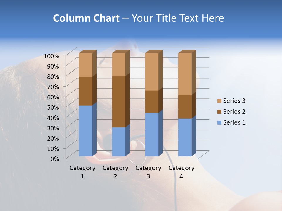 Alone Sunbathe Pleasure PowerPoint Template