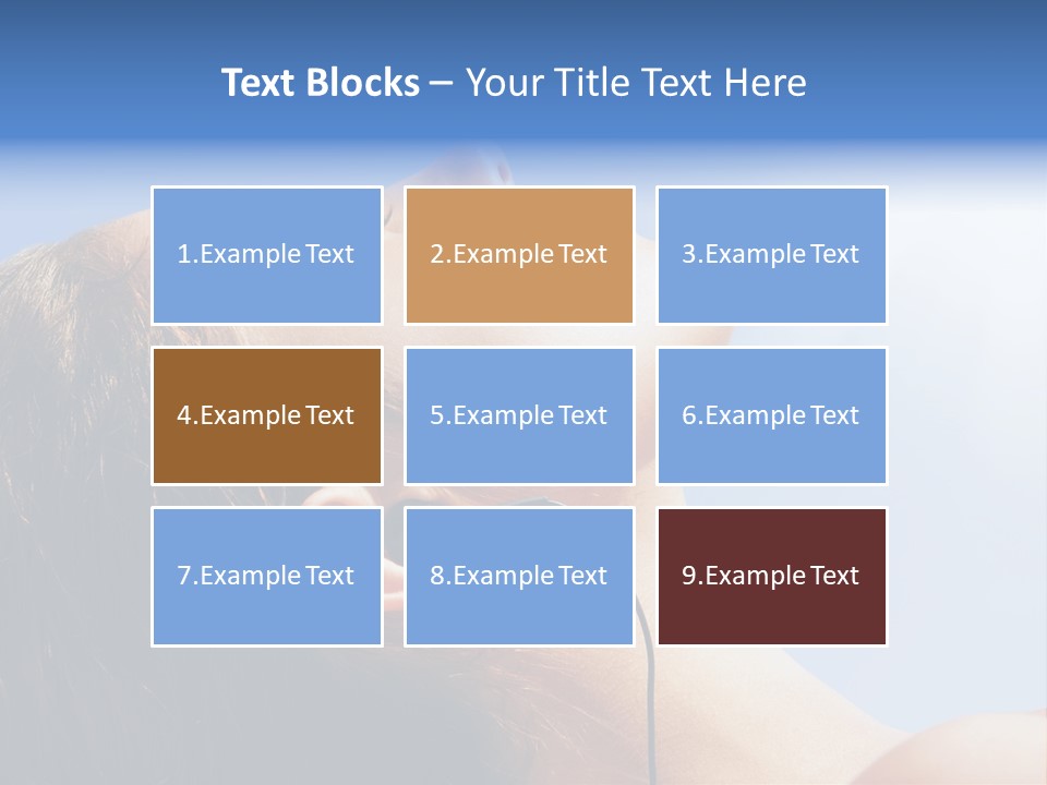 Alone Sunbathe Pleasure PowerPoint Template