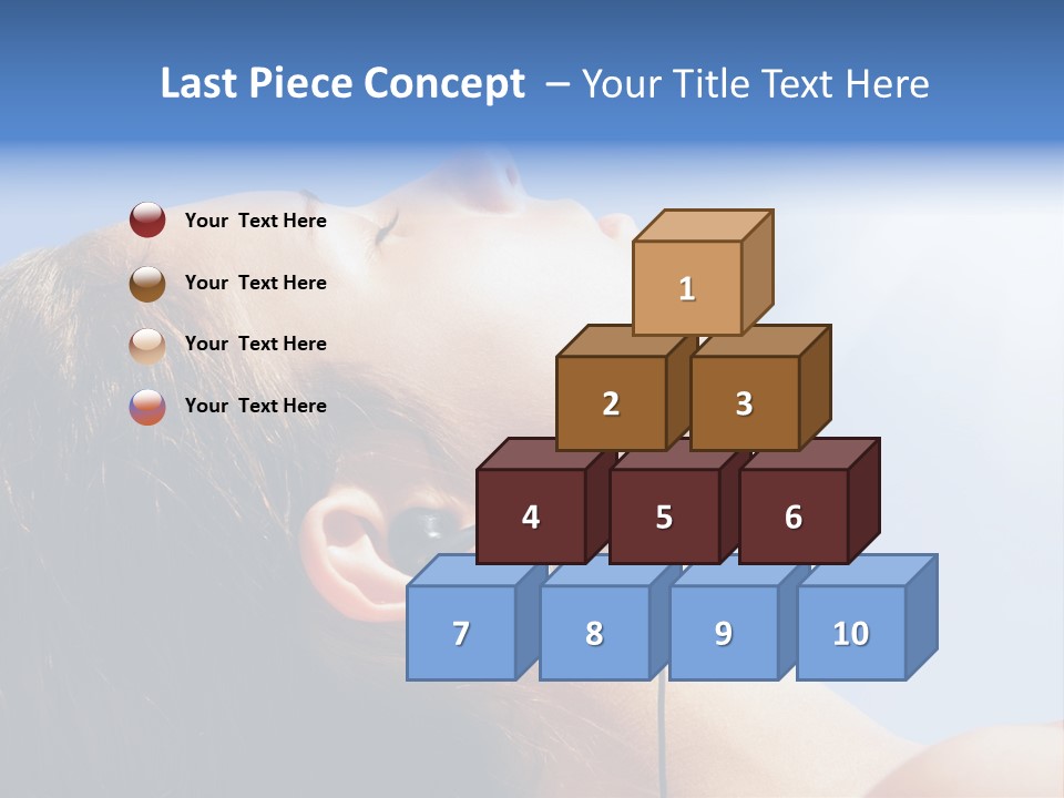 Alone Sunbathe Pleasure PowerPoint Template