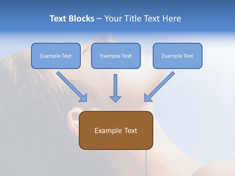 Alone Sunbathe Pleasure PowerPoint Template