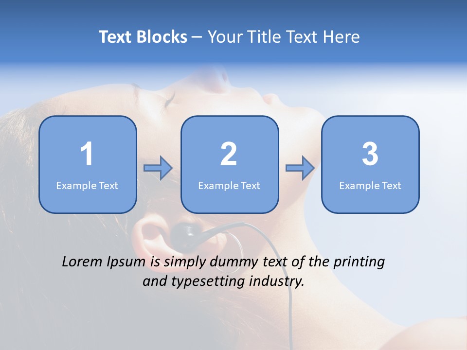 Alone Sunbathe Pleasure PowerPoint Template