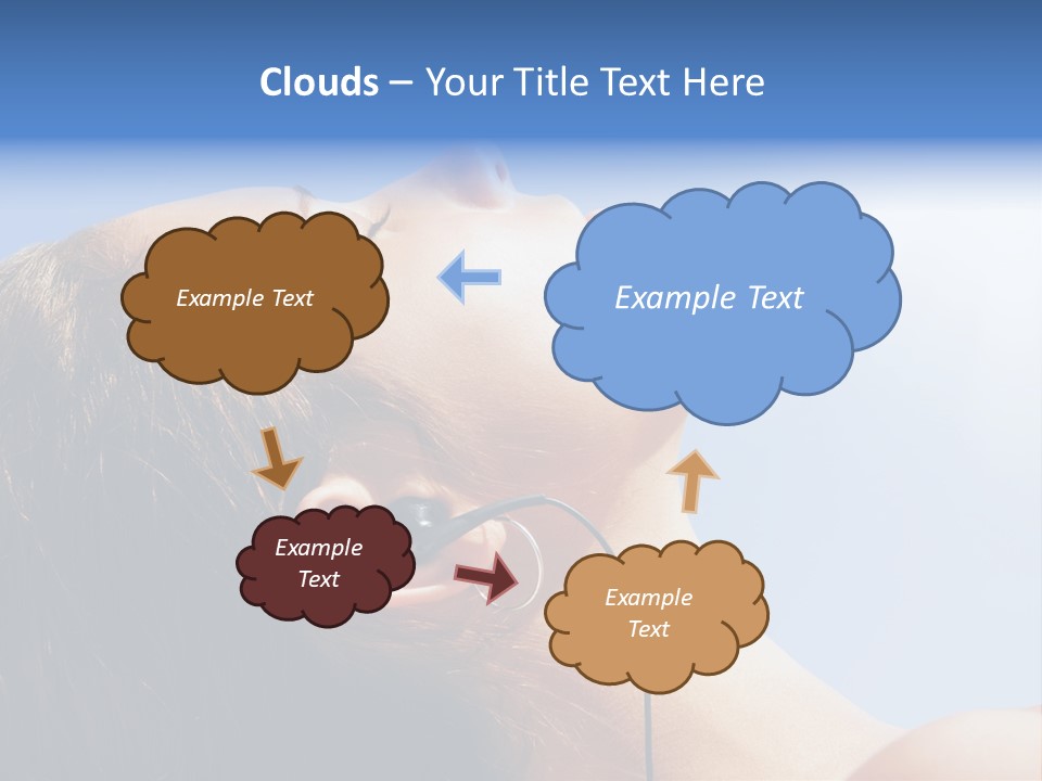 Alone Sunbathe Pleasure PowerPoint Template