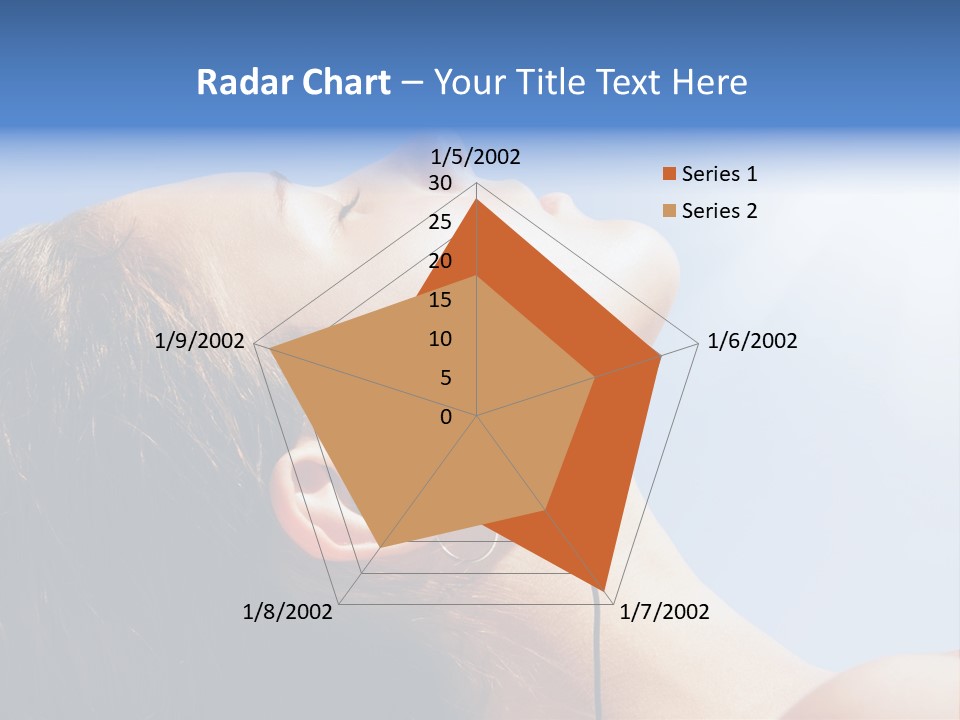 Alone Sunbathe Pleasure PowerPoint Template