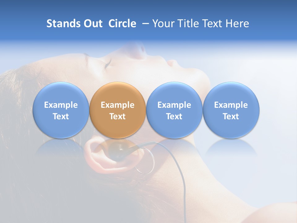 Alone Sunbathe Pleasure PowerPoint Template