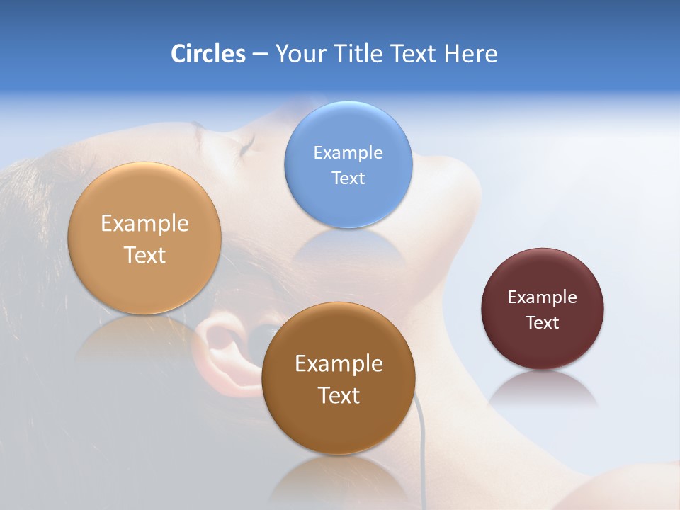 Alone Sunbathe Pleasure PowerPoint Template