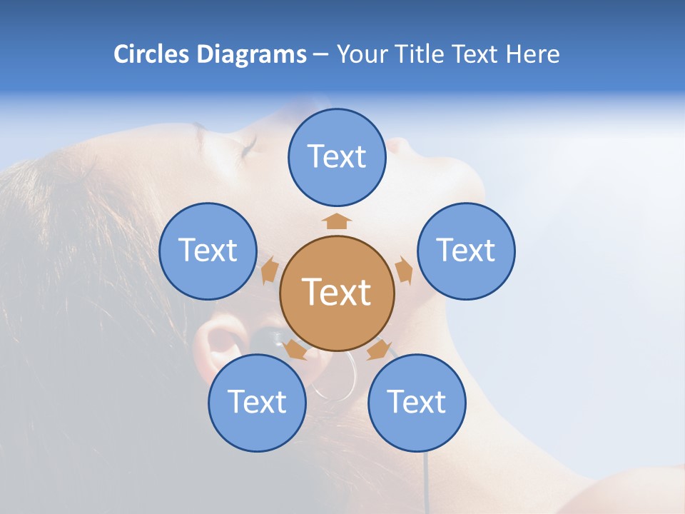 Alone Sunbathe Pleasure PowerPoint Template