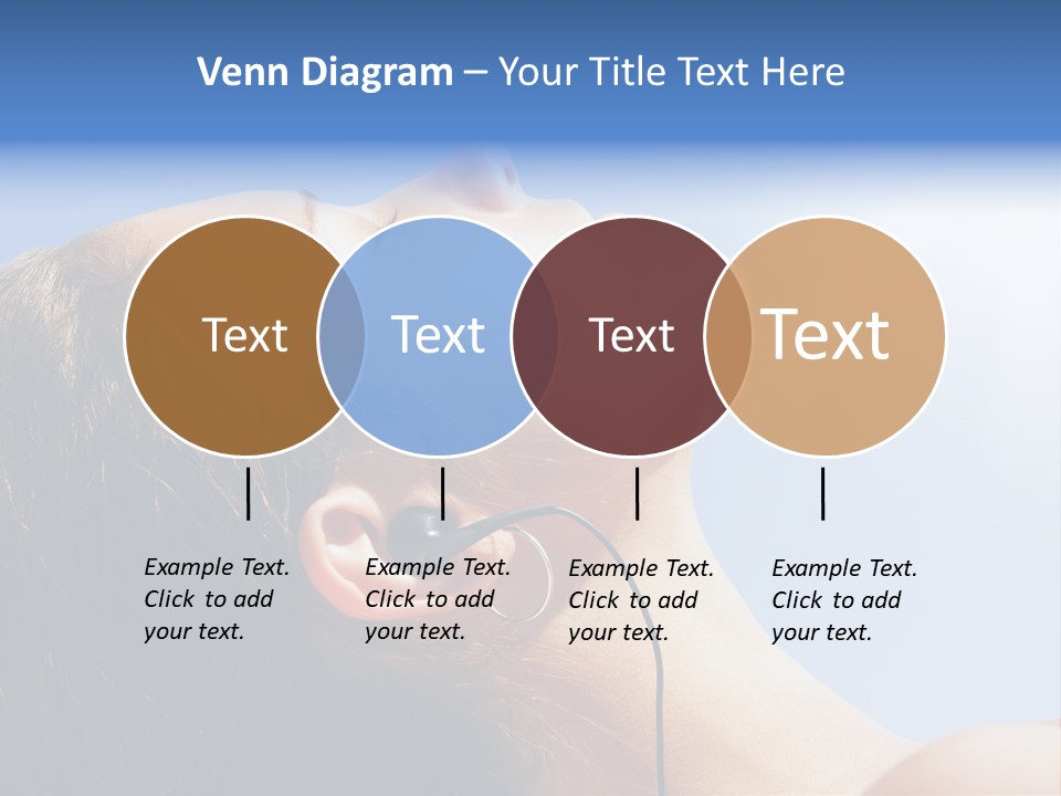 Alone Sunbathe Pleasure PowerPoint Template