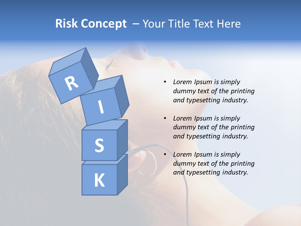 Alone Sunbathe Pleasure PowerPoint Template