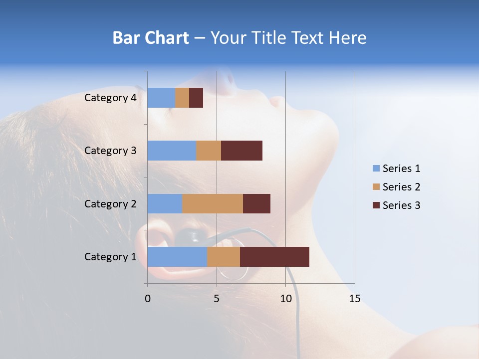 Alone Sunbathe Pleasure PowerPoint Template