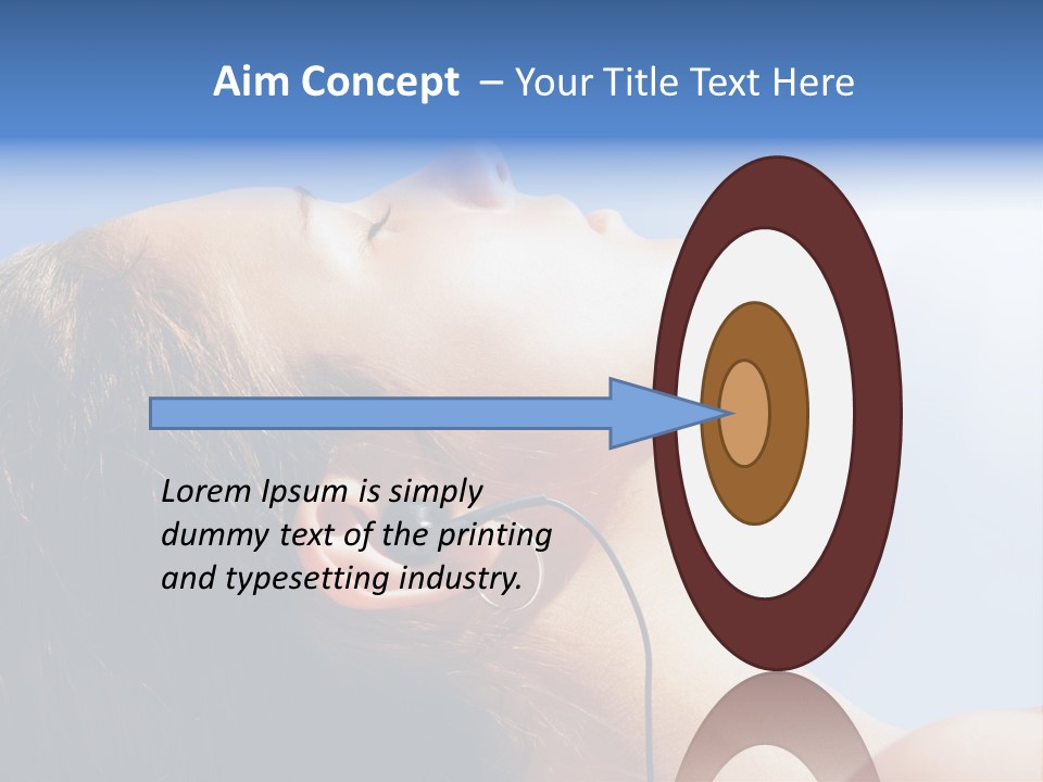 Alone Sunbathe Pleasure PowerPoint Template