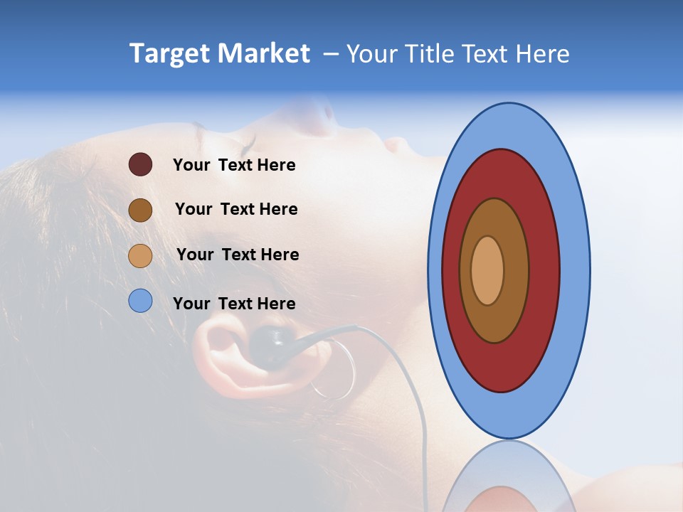 Alone Sunbathe Pleasure PowerPoint Template