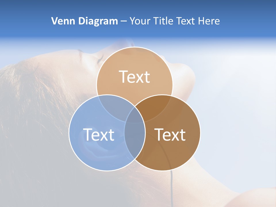 Alone Sunbathe Pleasure PowerPoint Template