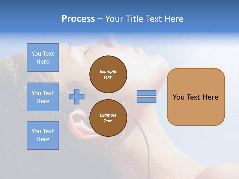 Alone Sunbathe Pleasure PowerPoint Template