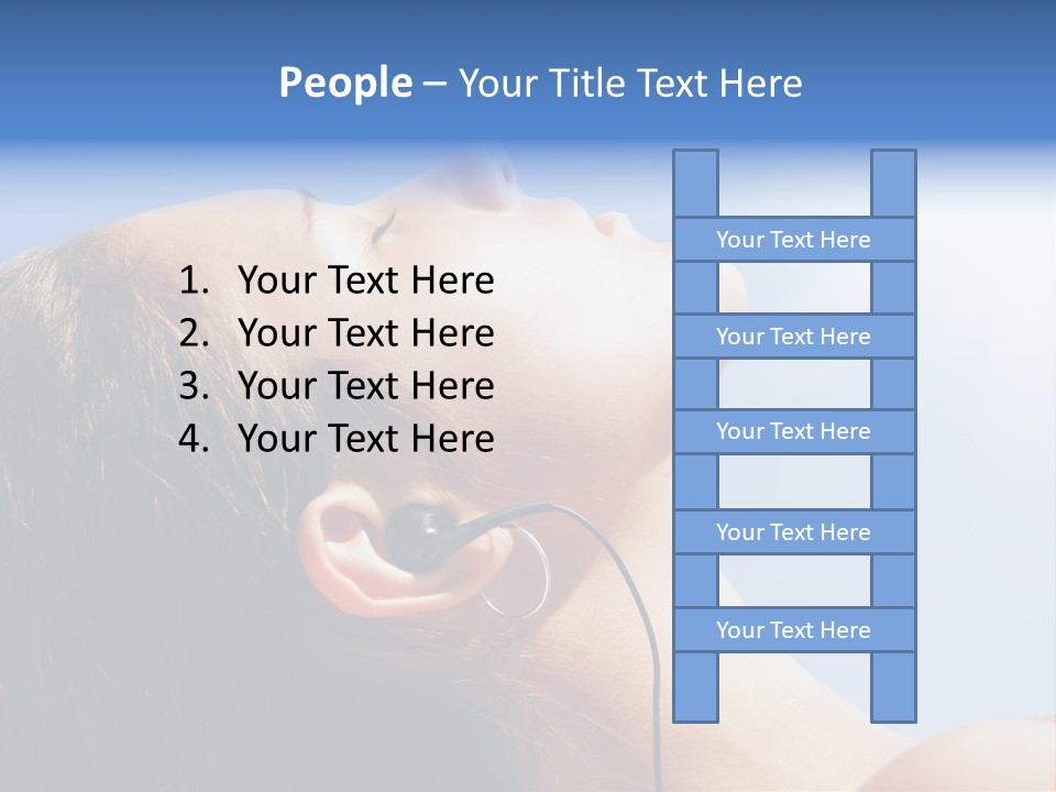 Alone Sunbathe Pleasure PowerPoint Template