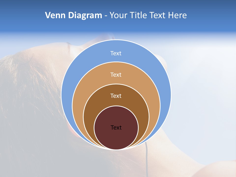 Alone Sunbathe Pleasure PowerPoint Template