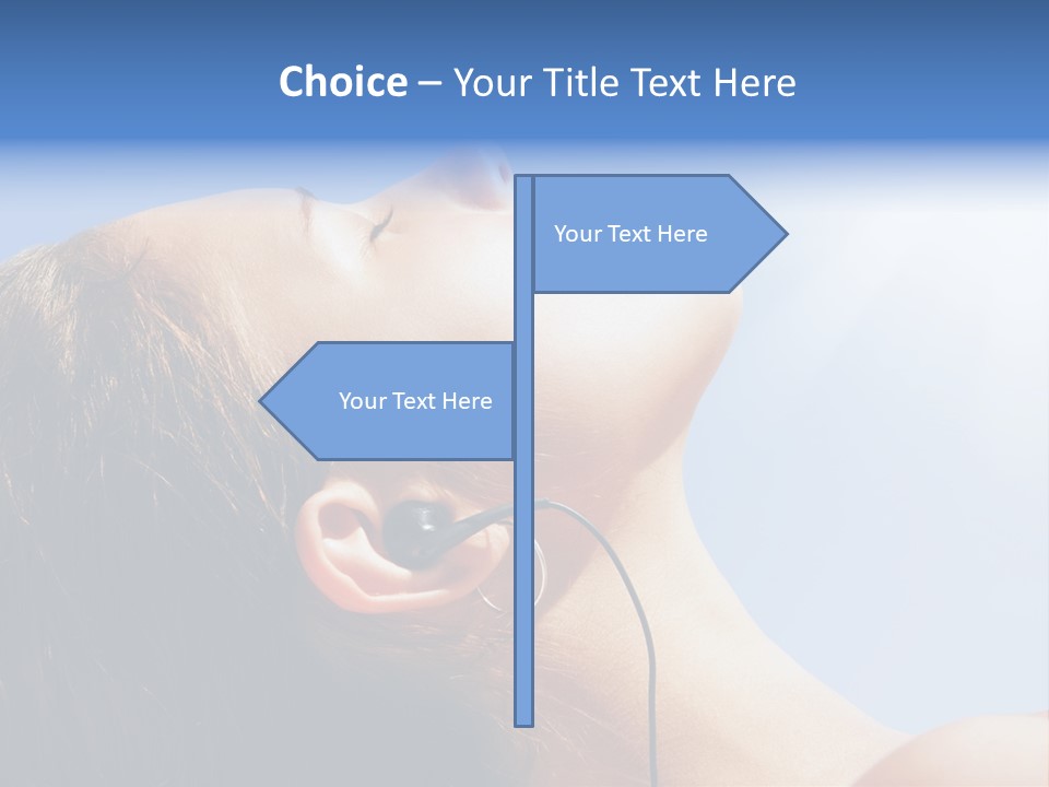 Alone Sunbathe Pleasure PowerPoint Template