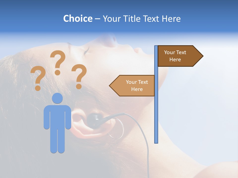 Alone Sunbathe Pleasure PowerPoint Template