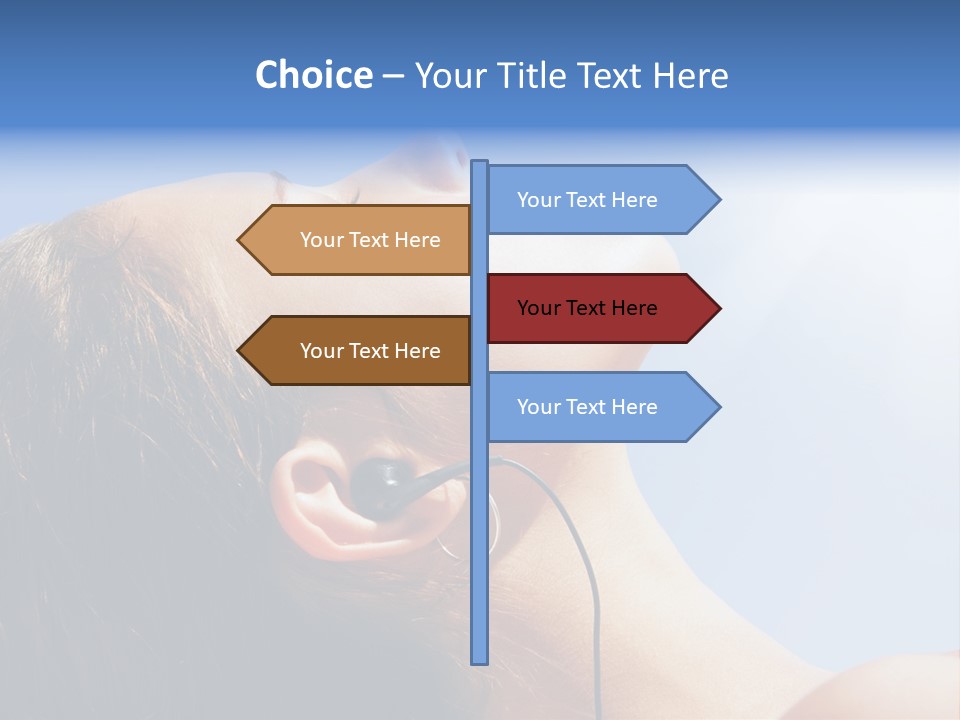 Alone Sunbathe Pleasure PowerPoint Template