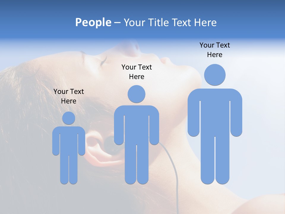 Alone Sunbathe Pleasure PowerPoint Template