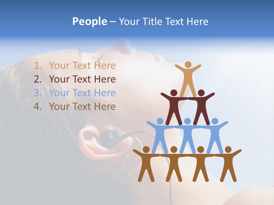 Alone Sunbathe Pleasure PowerPoint Template