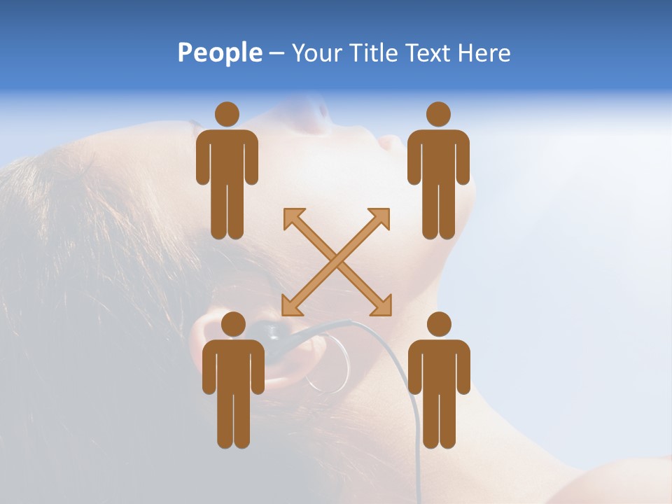 Alone Sunbathe Pleasure PowerPoint Template