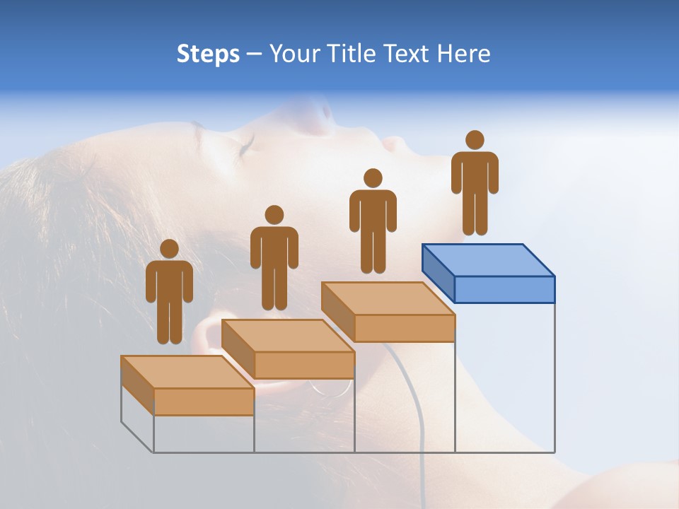 Alone Sunbathe Pleasure PowerPoint Template