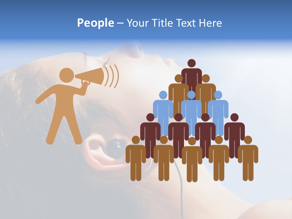 Alone Sunbathe Pleasure PowerPoint Template