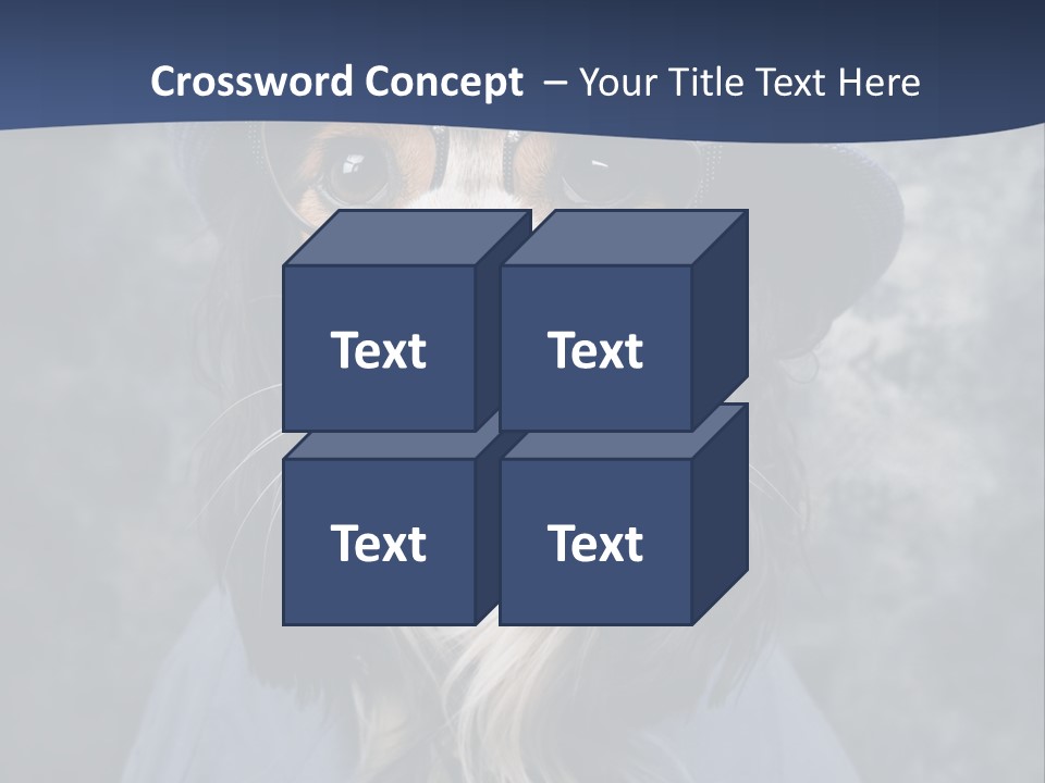 A Dog Wearing A Blue Hat And Glasses PowerPoint Template