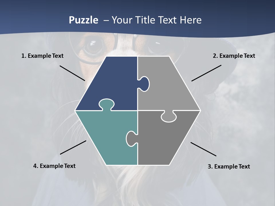 A Dog Wearing A Blue Hat And Glasses PowerPoint Template