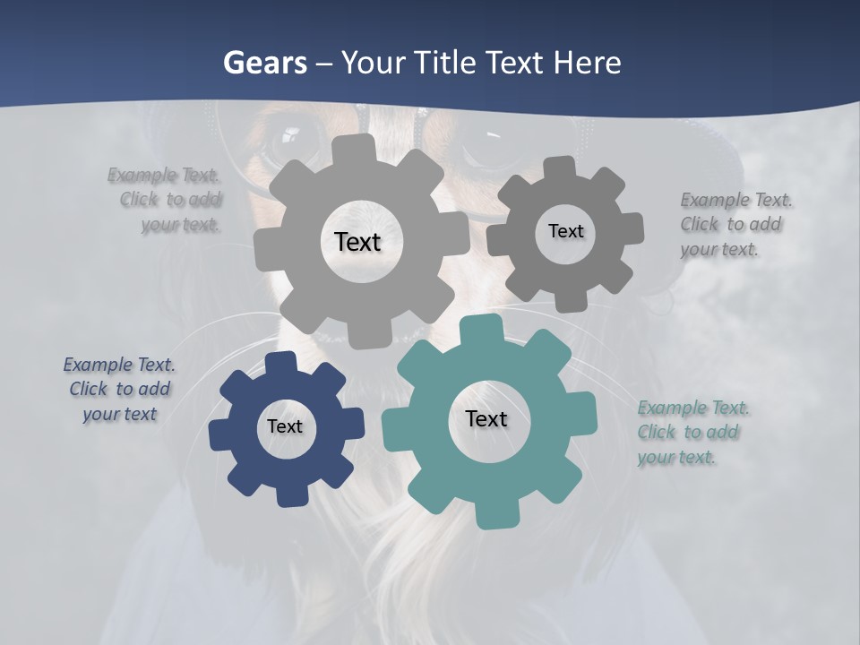 A Dog Wearing A Blue Hat And Glasses PowerPoint Template