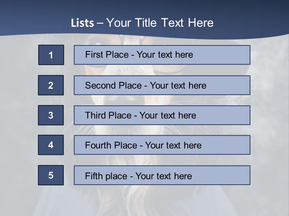 A Dog Wearing A Blue Hat And Glasses PowerPoint Template