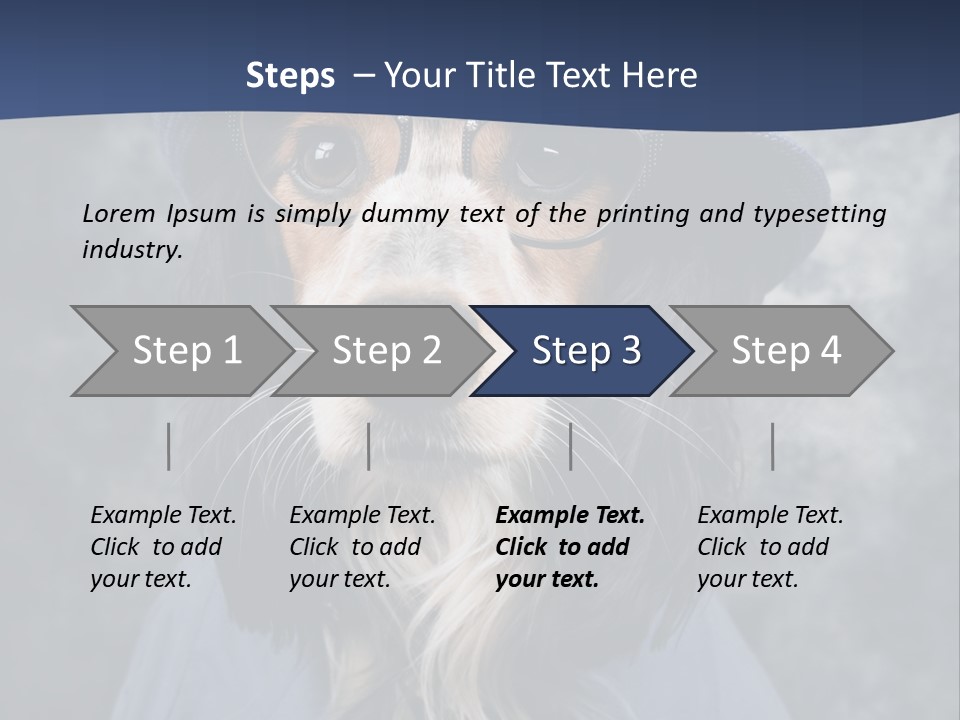 A Dog Wearing A Blue Hat And Glasses PowerPoint Template