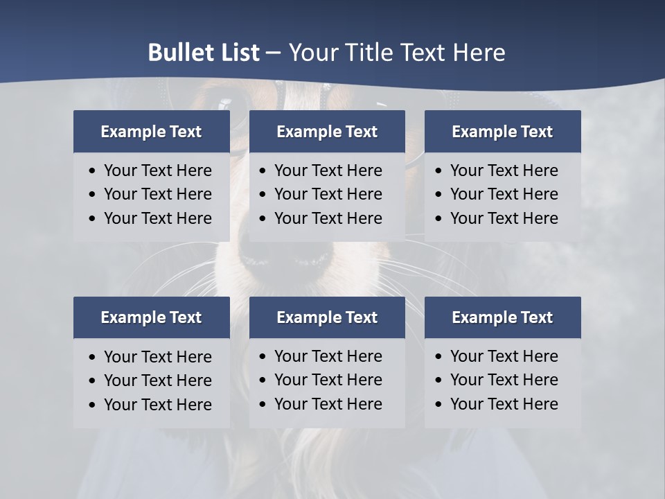 A Dog Wearing A Blue Hat And Glasses PowerPoint Template