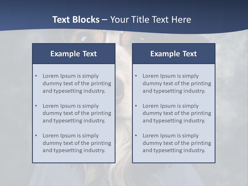 A Dog Wearing A Blue Hat And Glasses PowerPoint Template