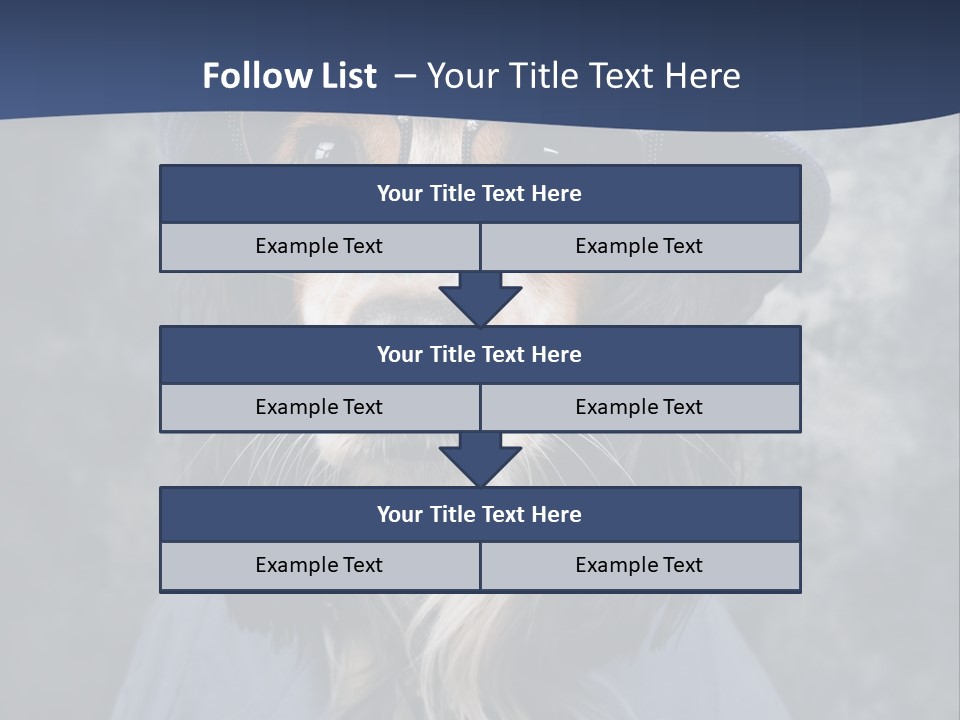 A Dog Wearing A Blue Hat And Glasses PowerPoint Template