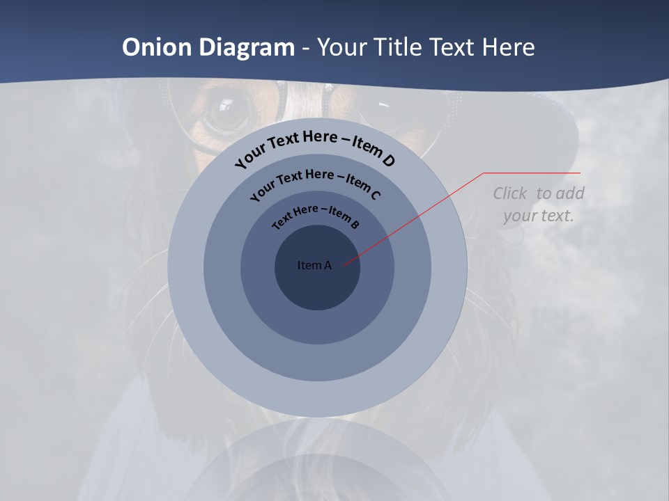 A Dog Wearing A Blue Hat And Glasses PowerPoint Template